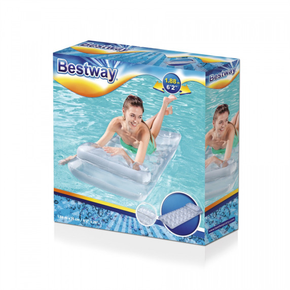 Saltea gonflabilă de plajă -  BESTWAY  43024 - Gri transparent