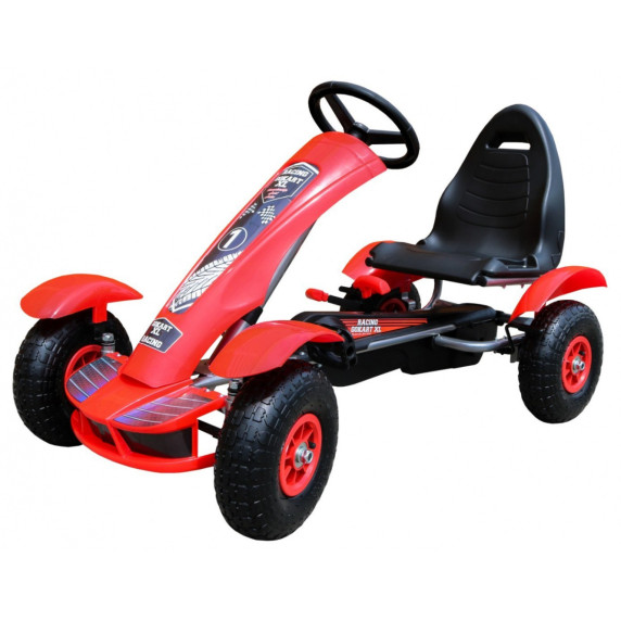 Pedálová motokára GoKart Racing XL - červená