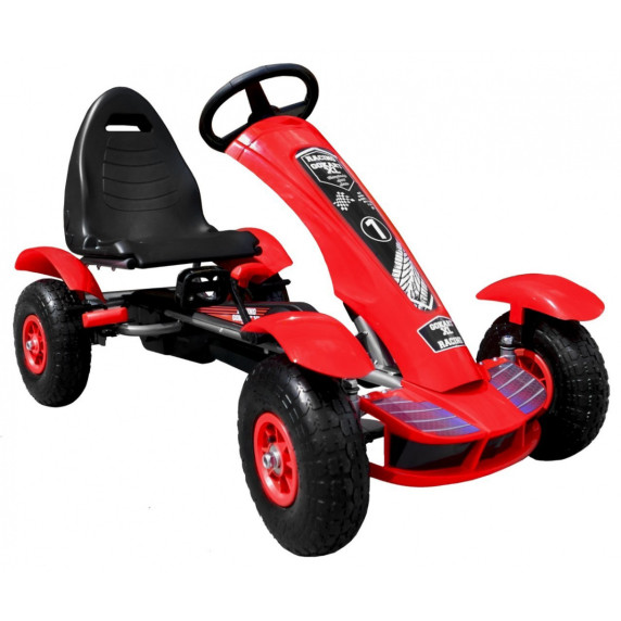 Pedálová motokára GoKart Racing XL - červená