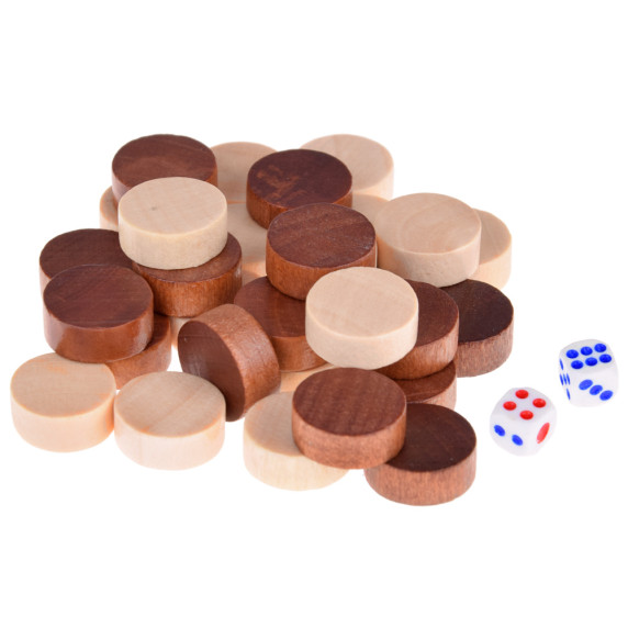 Spoločenská hra drevená 3v1 šachy, dáma, backgammon Inlea4Fun