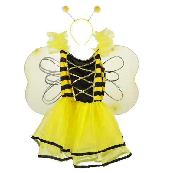 Costum carnava de  albină - LOVELY BEE FAIRY - mărimea S (100-110 cm)