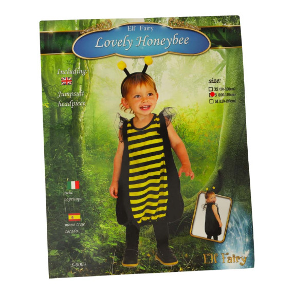 Costum de carnaval de albină - LOVELY HONEYBEE - mrimea S  ((100-110 cm))