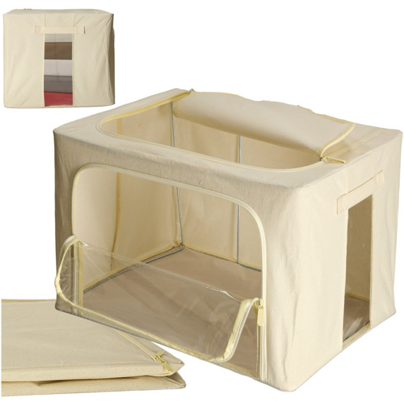 Organizator pentru lenjerie de pat -  66 l, 40 x 50 x 32 cm - bej