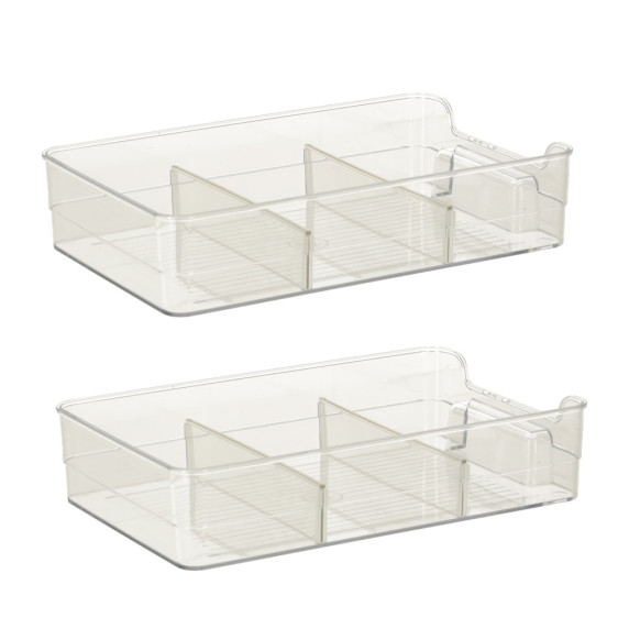 Organizator cu două niveluri cu rafturi extensibile 29 x 20 x 29 cm