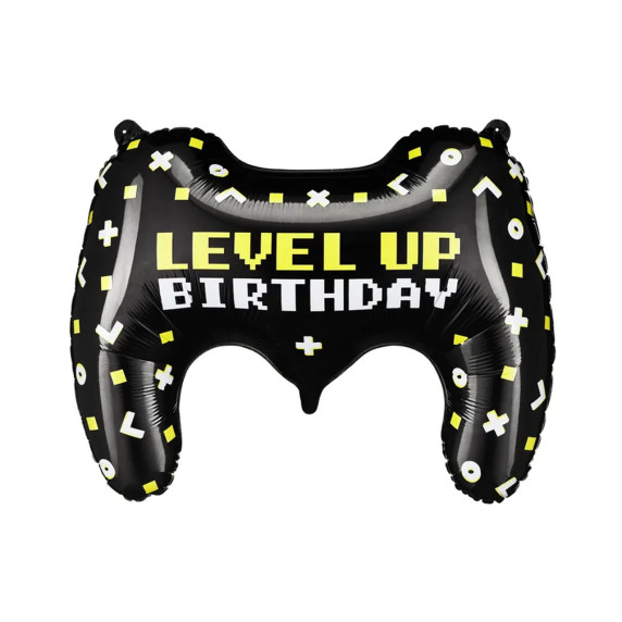 Léggömb, lufi Level Up Birthday 72x52 cm