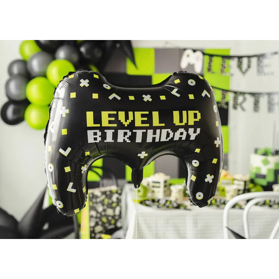 Léggömb, lufi Level Up Birthday 72x52 cm