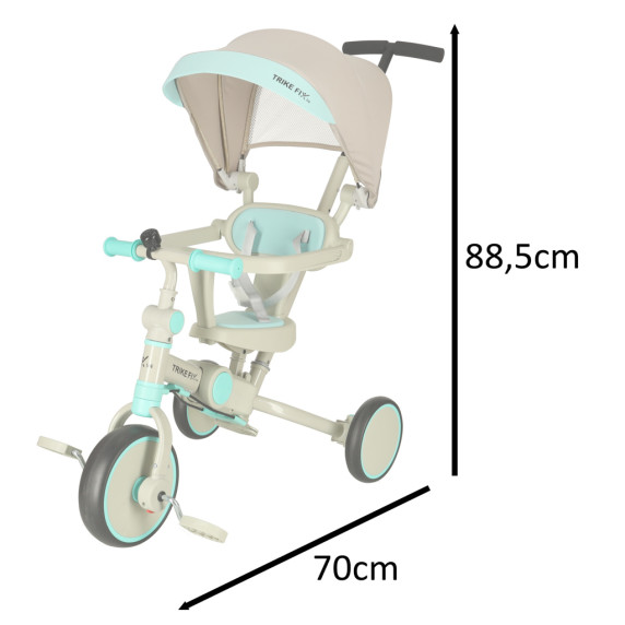 Tricikli Inlea4Fun TRIKE FIX V4 - Szürke/türkisz