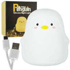 Szilikonos LED éjjeli lámpa PENGUIN - pingvin - 