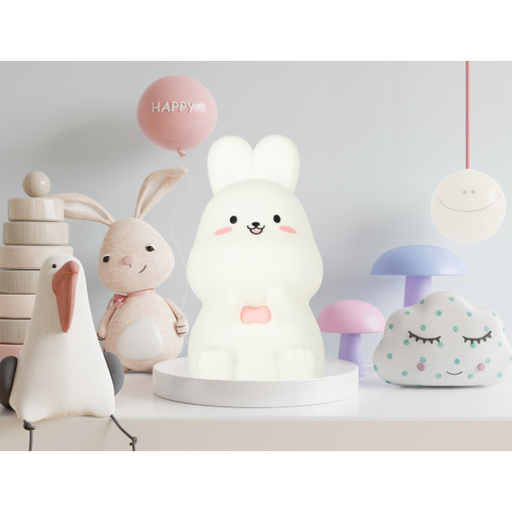 Detská nočná LED lampa silikónová LITTLE RABBIT - zajačik