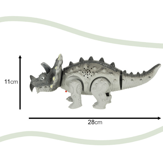 Interaktív játék dinoszaurusz Inlea4Fun DINO SPACE - Triceratops