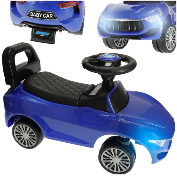 Detské odrážadlo so zvukovými a svetelnými efektmi Inlea4Fun BABY CAR - modré