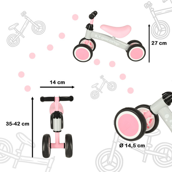 Detské odrážadlo Trike Fix Tiny - ružové