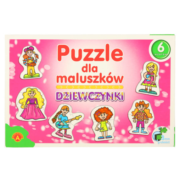 Farebné puzzle pre dievčatká 6 dizajnov ALEXANDER