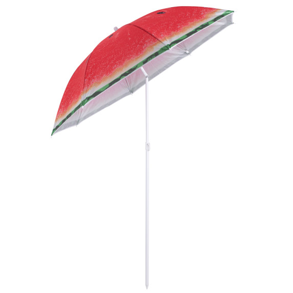 Záhradný slnečník nastaviteľný 150 cm FOLDING SUN UMBRELLA - melón