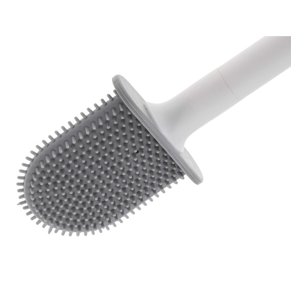 Szilikon WC kefe fehér tartállyal TOLIET BRUSH - Fehér