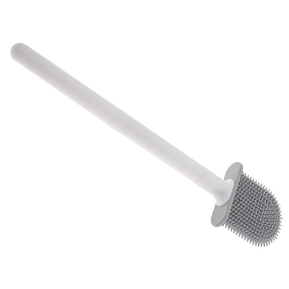 Szilikon WC kefe fehér tartállyal TOLIET BRUSH - Fehér