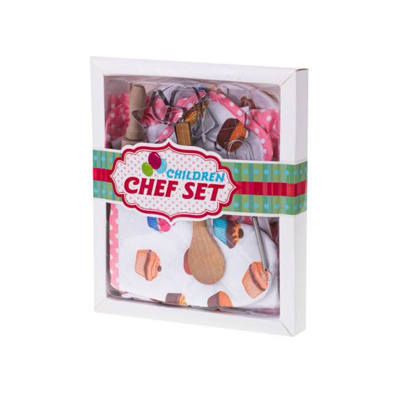 Detská kuchynská zástera s príslušenstvom 11 kusov Inlea4Fun CHILDREN CHEF SET