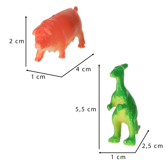 Állatfigura készlet 48 darabos Inlea4Fun - tengeri, erdei, szafari állatok és dinoszauruszok