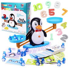 Oktatójáték, matematikai segédmérleg Inlea4Fun COUNTING PINGUINS - pingvin - 