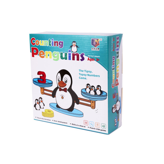 Oktatójáték, matematikai segédmérleg Inlea4Fun COUNTING PINGUINS - pingvin