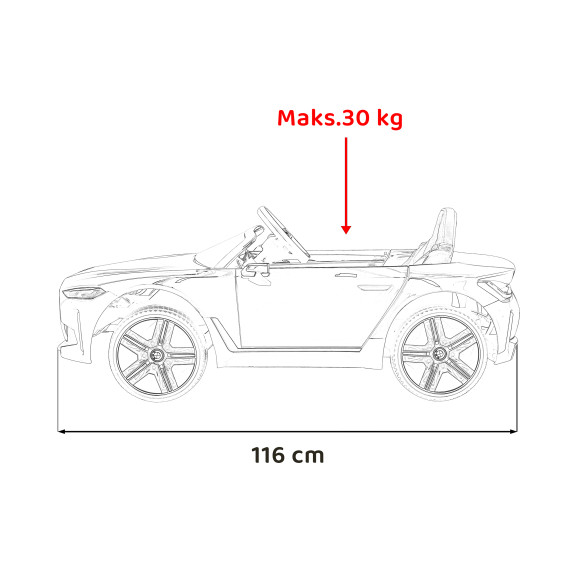 Elektrické autíčko BMW i4 - modré