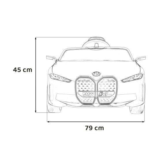 Elektrické autíčko BMW i4 - modré