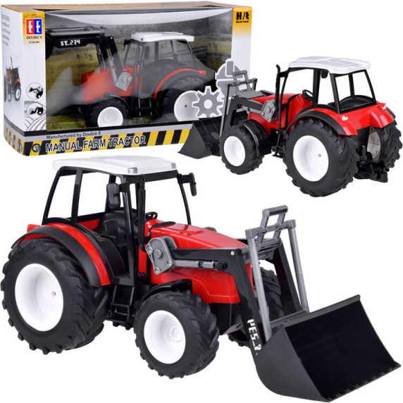 Játék traktor mozgó karral Inlea4Fun FARM TRACTOR RC0666 - Piros