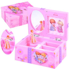 Ékszerdoboz balerinával Inlea4Fun MUSICAL JEWELLERY BOX - rózsaszín - 