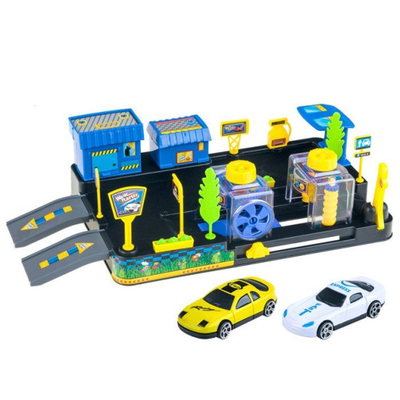 Játék benzinkút, autómosó Inlea4Fun CARWASH PLAYSET