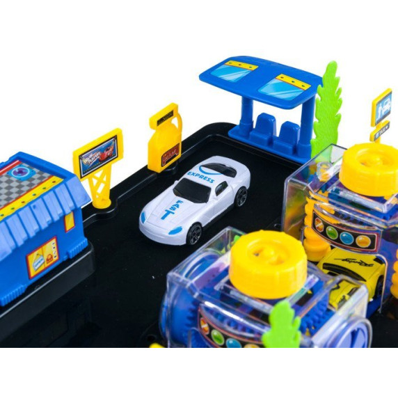 Játék benzinkút, autómosó Inlea4Fun CARWASH PLAYSET