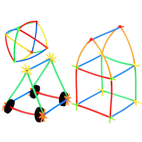 Konštrukčná stavebnica slamky 1000 kusov Inlea4Fun STRAWS