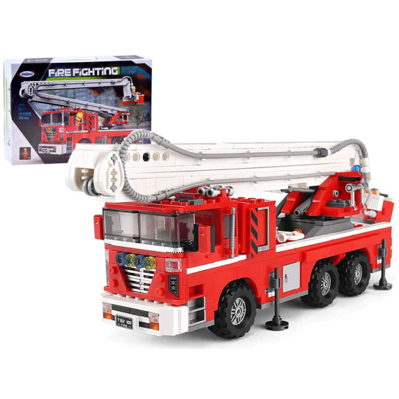 Építőjáték tűzoltóautó 751 darabos  Inlea4Fun FIRE FIGHTING