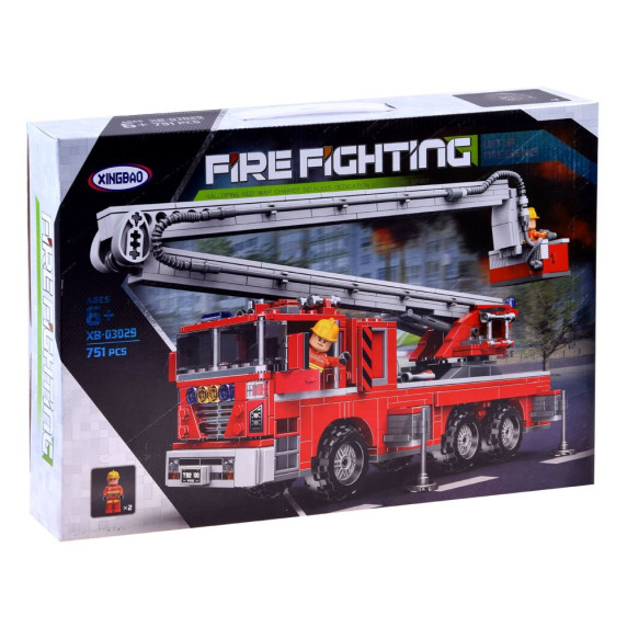 Építőjáték tűzoltóautó 751 darabos  Inlea4Fun FIRE FIGHTING