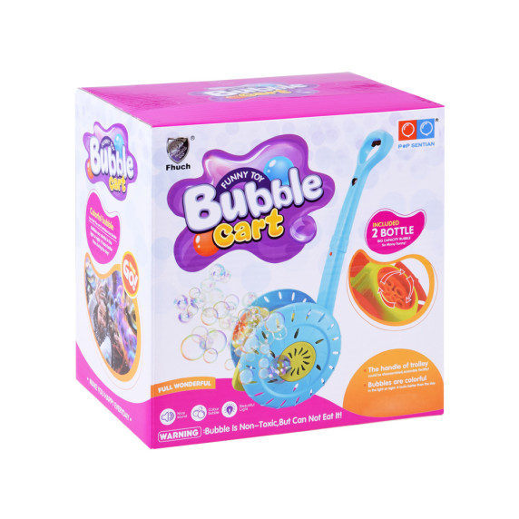 Húzható buborkékfújó gép Inlea4Fun BUBBLE CART - Piros