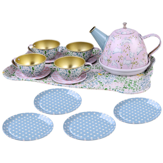 Detská čajová súprava kovová 15 prvkov Inlea4Fun BOUTIQUE TEA SET