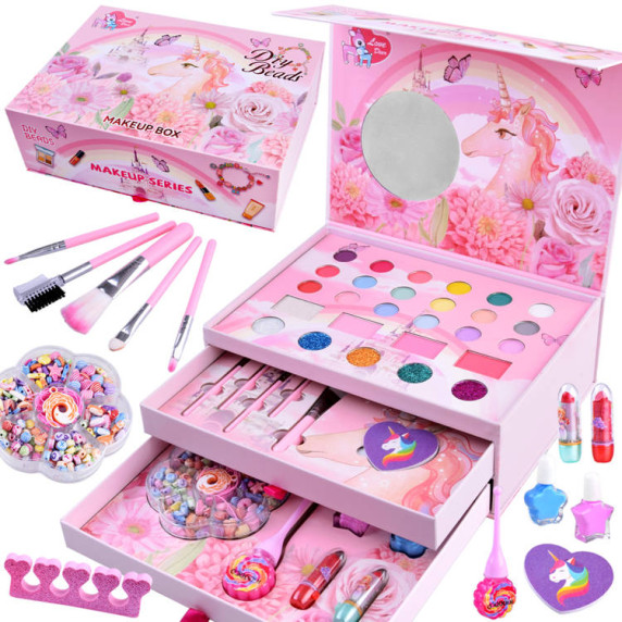 Kozmetikai készlet gyöngyökkel  Inlea4Fun LOVE DEER MAKEUP BOX