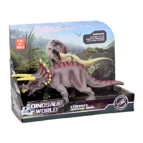 Gumi dinoszaurusz figura Inlea4Fun - Triceratopts DINOSAUR WORLD ZA5192