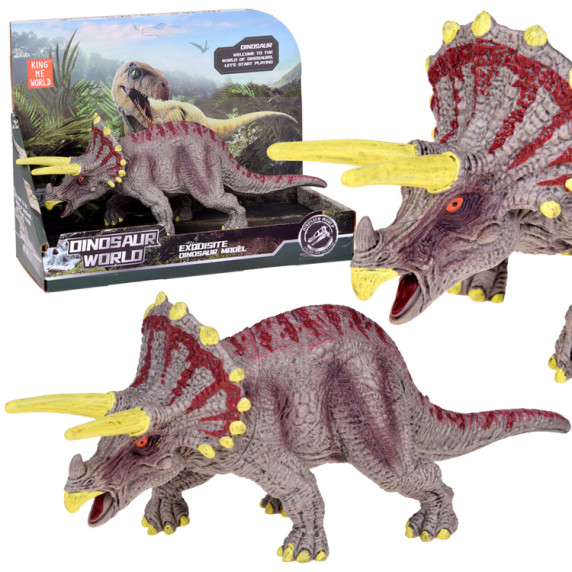 Gumi dinoszaurusz figura Inlea4Fun - Triceratopts DINOSAUR WORLD ZA5192