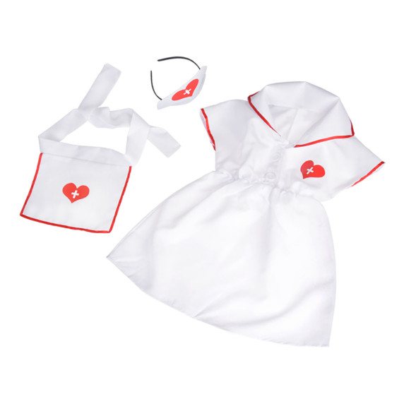 Gyerek jelmez ápoló Inlea4Fun LOVELY NURSE - méret: M 110-120 cm