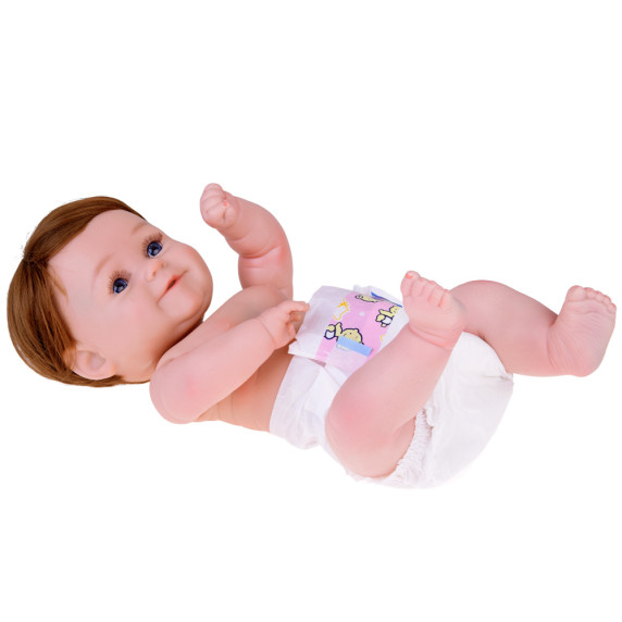 Interaktív játékbaba fiú baba 48 cm Inlea4Fun REBORN DOLLS - Nyuszifülekkel