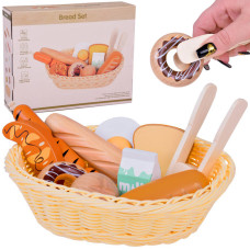 Fából készült  kosár kenyérrel Inlea4Fun BREAD SET ZA5383 - 11db - 