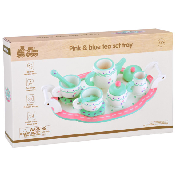 Fa teáskészlet Inlea4Fun TEA SET TRAY ZA5385