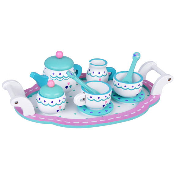 Fa teáskészlet Inlea4Fun TEA SET TRAY ZA5385