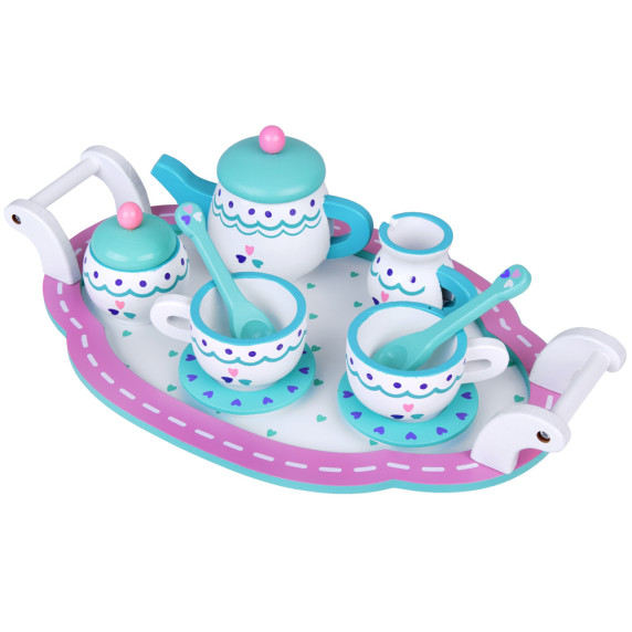 Fa teáskészlet Inlea4Fun TEA SET TRAY ZA5385