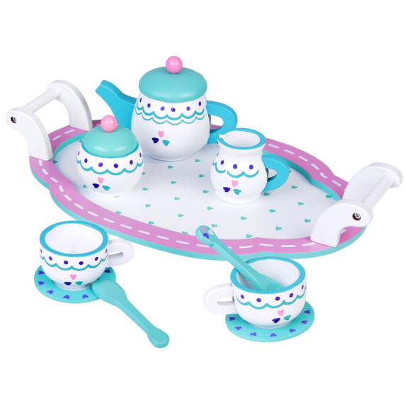 Fa teáskészlet Inlea4Fun TEA SET TRAY ZA5385