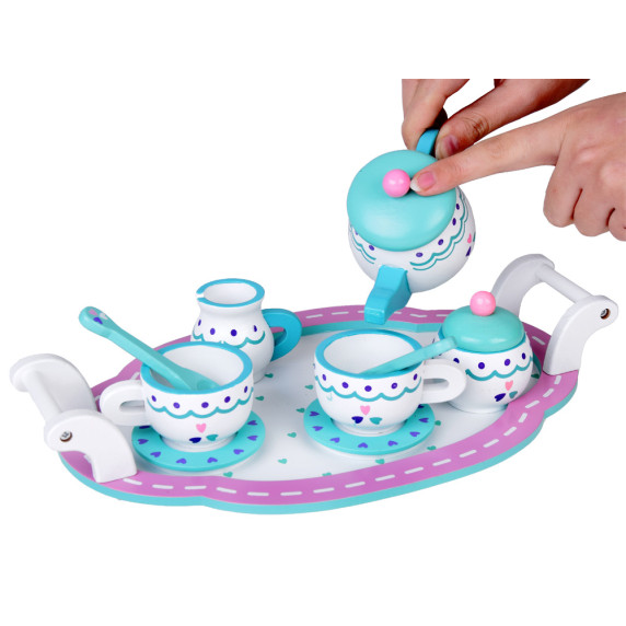 Fa teáskészlet Inlea4Fun TEA SET TRAY ZA5385