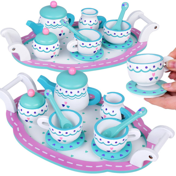 Fa teáskészlet Inlea4Fun TEA SET TRAY ZA5385