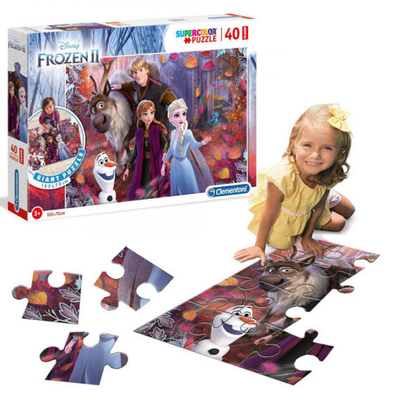 Podlahové puzzle Ľadové kráľovstvo 40 dielov 100 x 70 cm Frozen