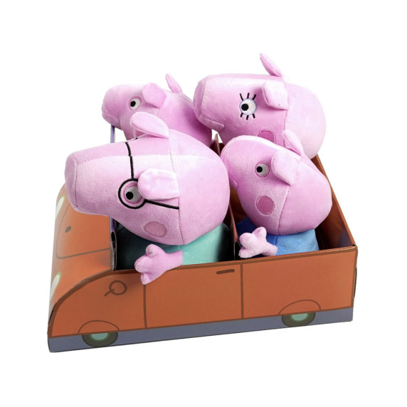 Peppa malac családdal autóval