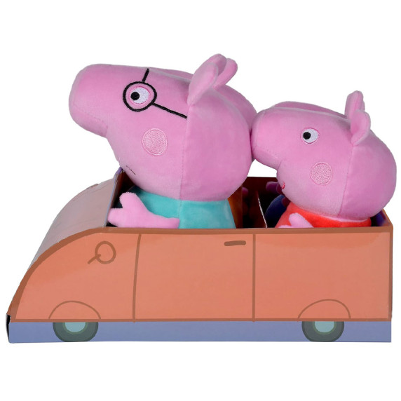 Peppa malac családdal autóval